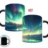 Northern Lights Valentine'S Day Ceramic Coffee Mark Cup Color Changing Cup Water Aurora Borealis