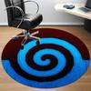 1PC Spiral Wave Office Round Area Rug, Mat Suitable For Office, Under Office Chairs Bedroom Living Room Home Decor, Room Deco