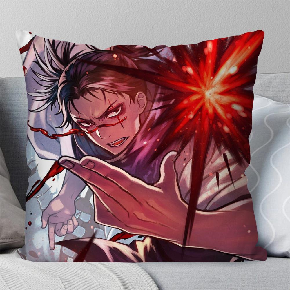 Choso Jujutsu Kaisen Anime Pillow Case Square Pillow Bedroom Sofa Leisure Comfort Cushion Car Living Room Home Decoration 40X40