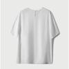 Women Elegant Loose Short Sleeve Round Neck Lace Patchwork Solid Blouse