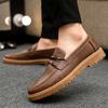 Fashion Men Casual Shoes Luxury Men's Loafers Handmade Leather Men's Shoes Moccasins Slip On Flats Male Tassel Driving Shoes for Man