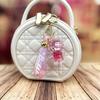 Bell Fox Drift Bottle Quicksand Keychain Female Cute Astronaut Student Schoolbag Pendant Key Chain Ring