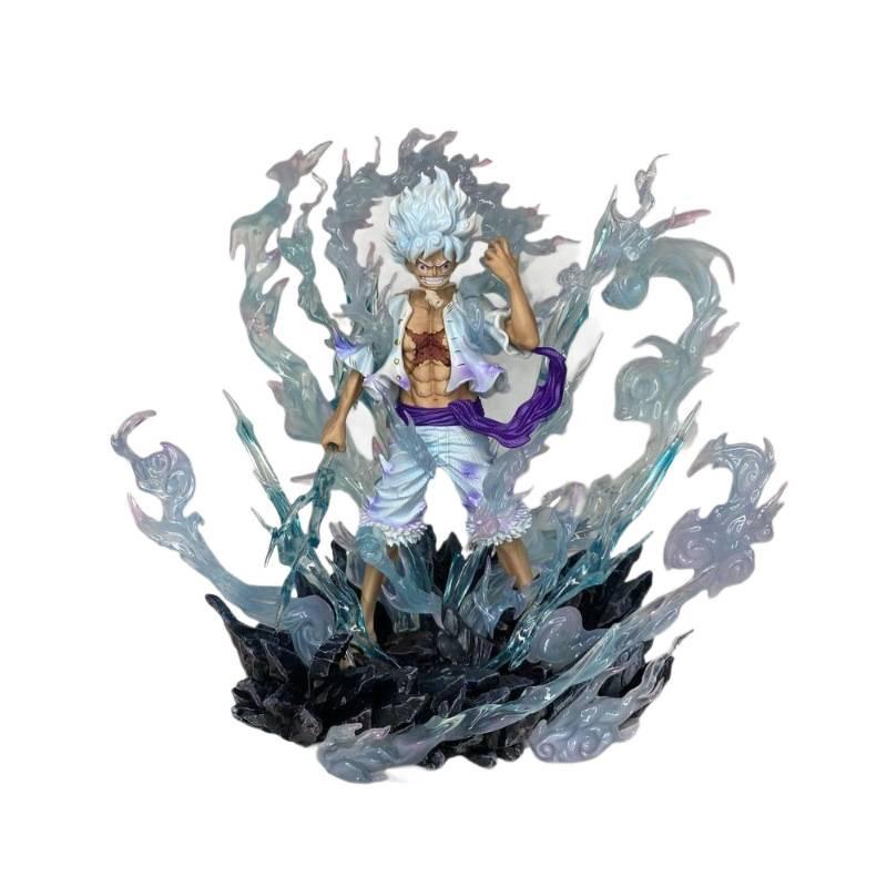 Animation ONE PIECE JT Explosive Nika Luffy Figure, Sun God Thunder Form Statue Model Ornament Gift