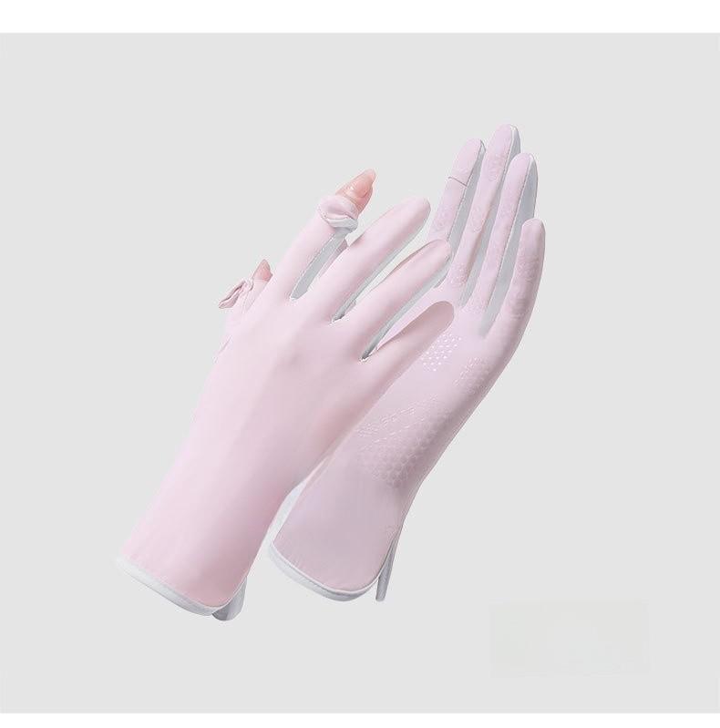 Summer Sunscreen Gloves For Women Thin Breathable Uv Protection With Touch Screen Functionality For Outdoor Cycling And Driving