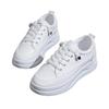 2025 Women's Trendy Versatile White Casual Board Shoes with Hidden Height Increase for Spring/Summer