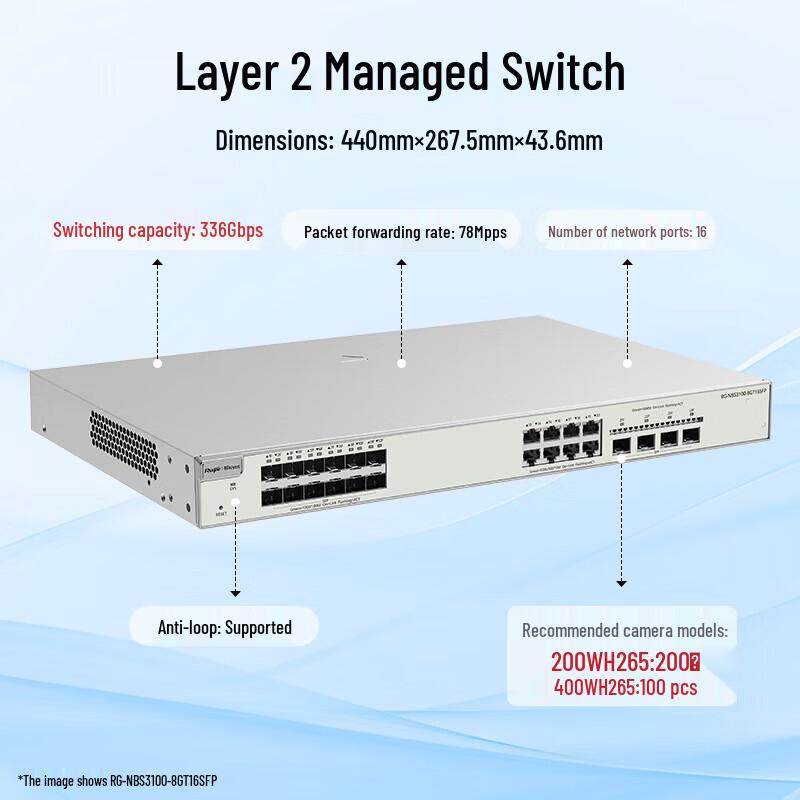Ruijie RG-NBS3100-8GT16SFP Gigabit Layer 2 Managed Switch