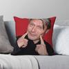 Mads Mikkelsen quadratischer Kissenbezug Polyester Leinen Samt Bedruckt Reißverschluss Dekorative Sofa Sitzkissenhülle