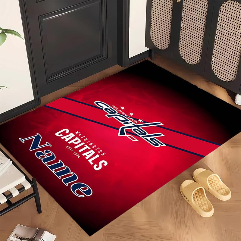 Washington Capitals (1) Personalized name Office Carpet Stylish Decor for Living Room Bedroom Kitchen