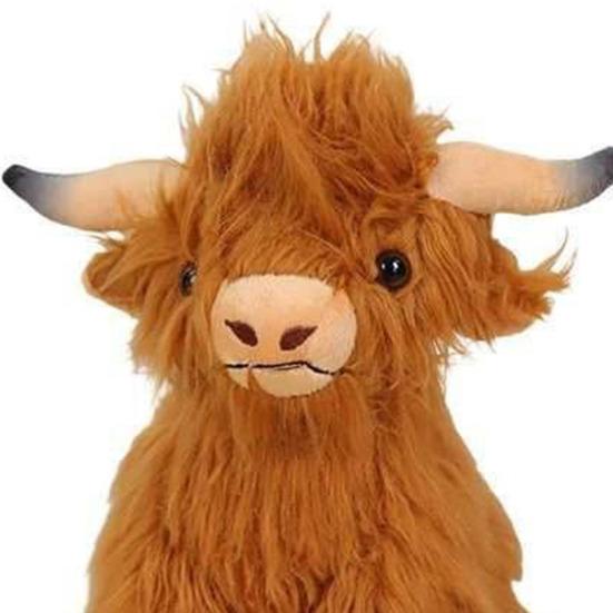 Highland Cow Plush Doll Soft Stuffed Animal Adorable Cattle Plush Toy for Kids Adults