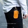 Schlüsseletui Smart Key Case Echtleder Tochigi Leder Smart Key Schlüsselanhänger Leder Reißverschluss Marke Made in Japan Camel [Porco Rosso] Herren Damen