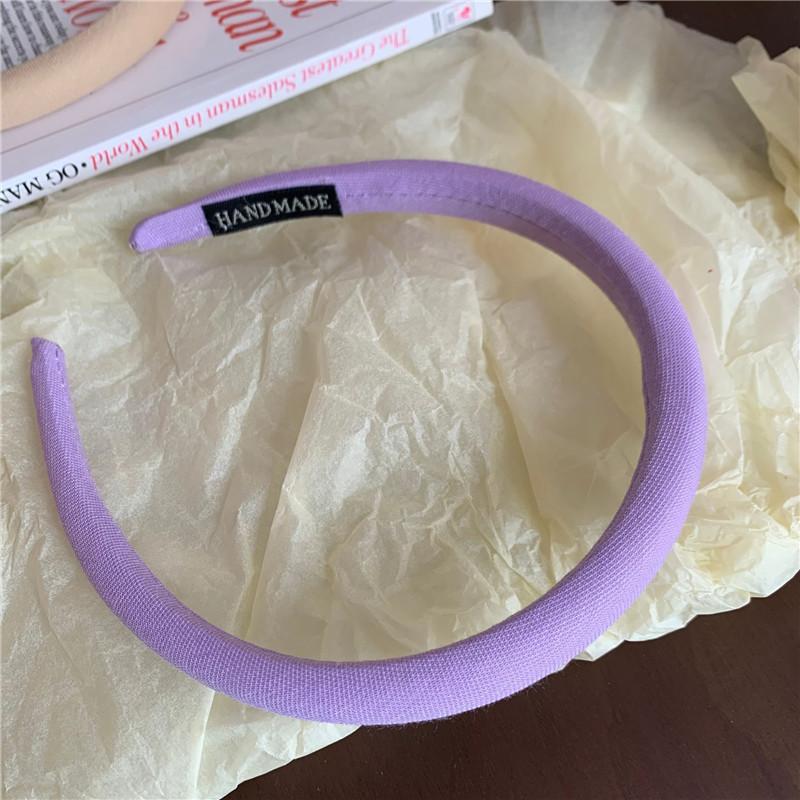 Sweet Candy-colored Fine-style Sponge Hairband for Girls, A New Trendy Korean Version of French-style Colorful Headband Hair Accessory