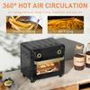 10L Air Fryer Oven Mini Oven Oil Free Cooking Grill Roast Bake With Adjustable Temperature Timer Dishwasher Safe 1000W Black