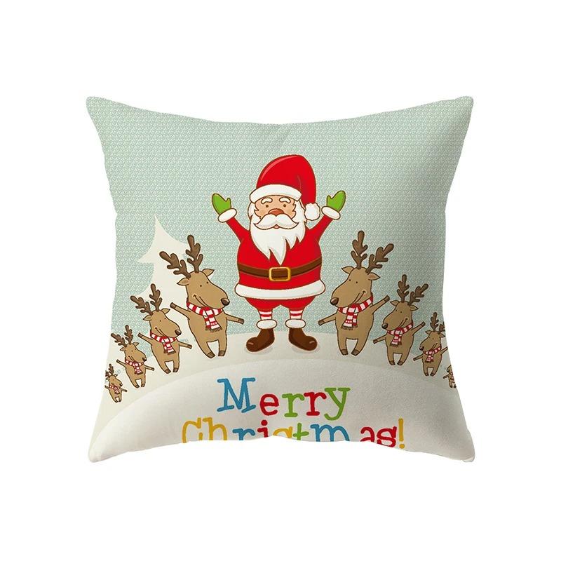 Christmas Themed Pillowcases Car Accessories Office Santa Claus Living Room Sofa Home Pillowcases