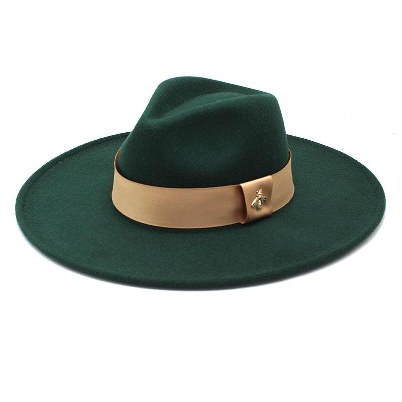 Pălărie înaltă de lână cu boruri largi pentru bărbați și femei, pălărie de jazz, simplă britanică, inimă de piersică, pălărie înaltă concavă convexă din fetru