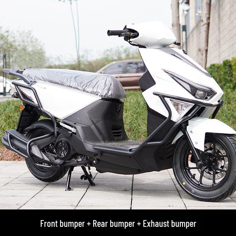 Sanyang Xing SHEX125 Crash Bars: Front and Rear Bumpers, Exhaust Protection, Thickened Anti-fall Backrest Accessories