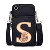 Lightweight Multifunctional Oblique Span Bag Fashion Kapibara Letter Print Black Change Bag Casual Shoulder Bag