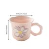 1 Korean Coffee Cup, Flower Shaped Mug, Cute Ceramic Cup, Birthday Gift for Girls, Best Friend Souvenir