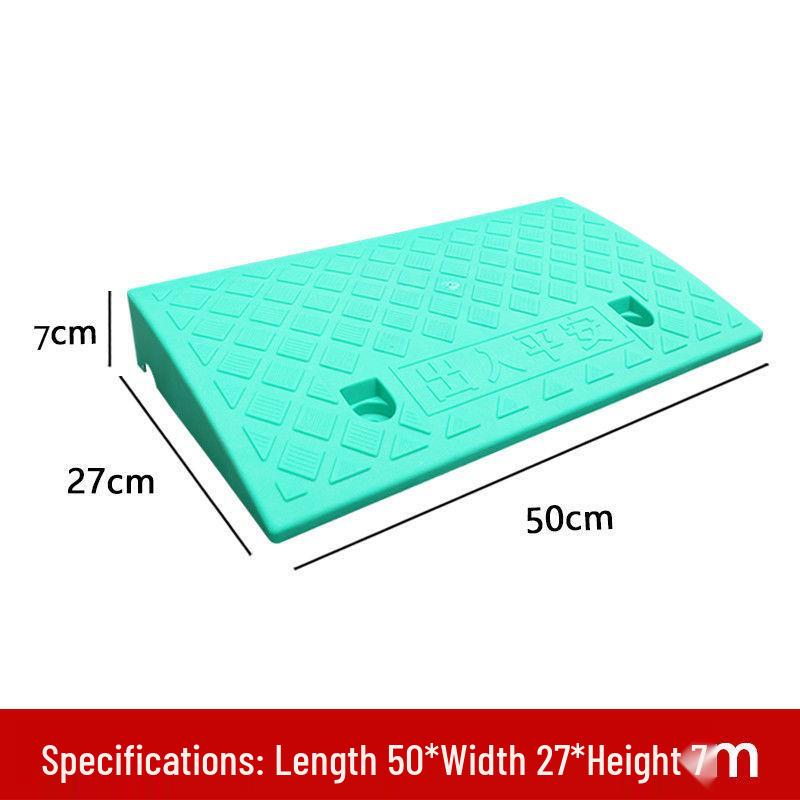 Plastic Ramp Pad: Car Uphill Climbing Slope Curb Threshold Speed Bump Step.