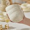 Haoya Embossed Cream Style Ceramic Dinnerware Set