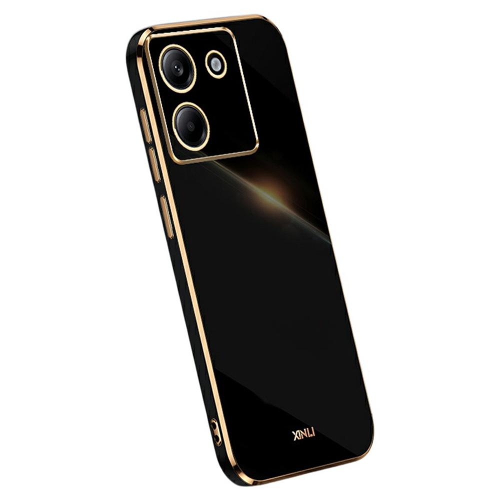 XINLI Чехол для Xiaomi Poco M7 Pro 5G, ТПУ чехол для телефона с гальванизированной рамкой