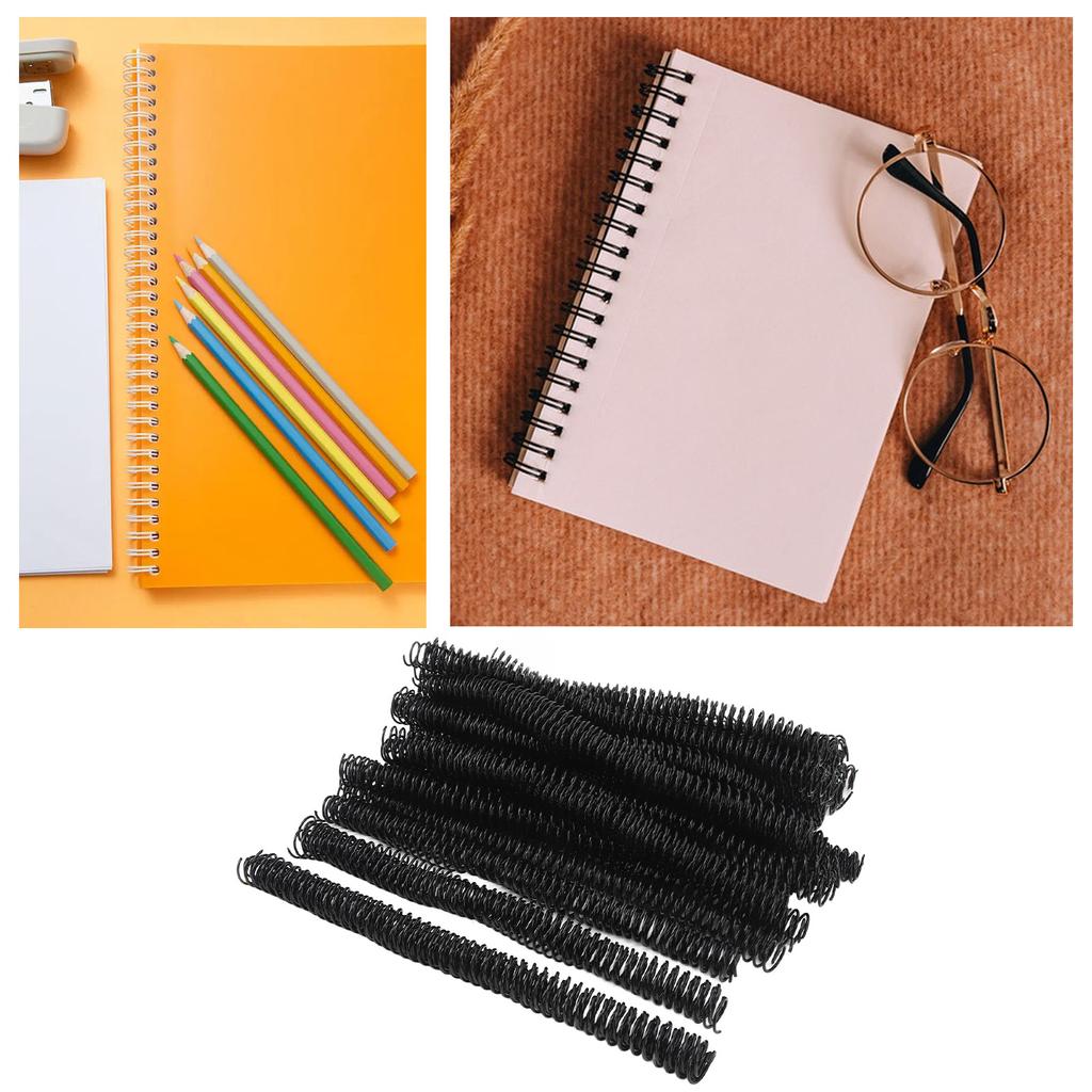 100PCS Spiral Binding Coils 16mm Diameter 48 Teeth 4:1 Combs Spines for Paper