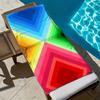 Geometric colored rhombus pattern polyester microfiber beach towel is highly absorbent, suitable for swimming and beach outings