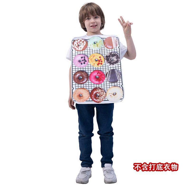 Halloween Costume Outfit Adults Kids - Fun Donut Platter Theme Cosplay Party Wear Unisex