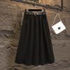 Large Size Women's Winter New Style Covers Belly and Makes You Look Slim A-line Skirt Fat Mm High Waist Mid-length Large Umbrella Skirt