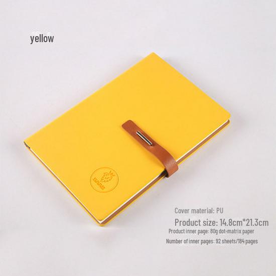 A5 Business Office Hardcover Buckle Notepad - Creative Imitation Leather PU Notebook with Custom Logo