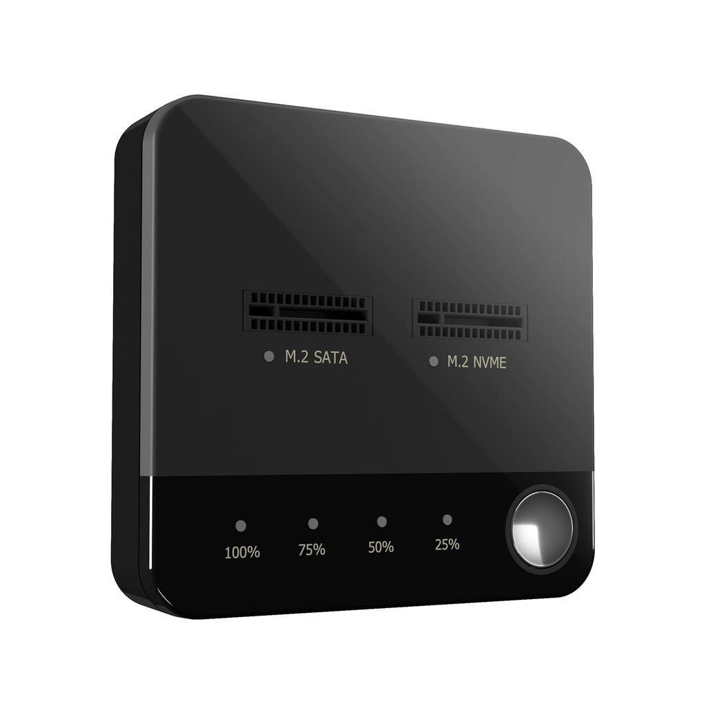 M.2 NVME SATA Duplicator M.2 NVME SATA SSD Cloner Dual Bay Offline Clone Tool Free M.2 SSD Enclosure M.2 USB C Adapter
