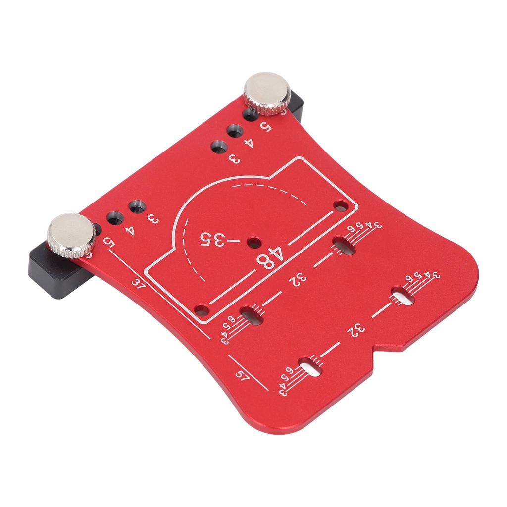 35mm Hinge Punch Locator Hinge Boring Jig 4 Hole Spacing Adjustable Margin Marker Positioning Plate Hinge Drilling Jig