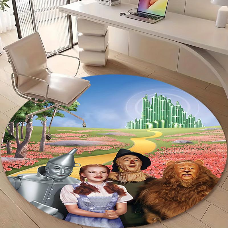 1pc The Wizard of Oz1 Design Printed Area Round Carpet for Bedroom Living Room Home Decor Rugs Mat Non Slip Mat Rug for Bedside