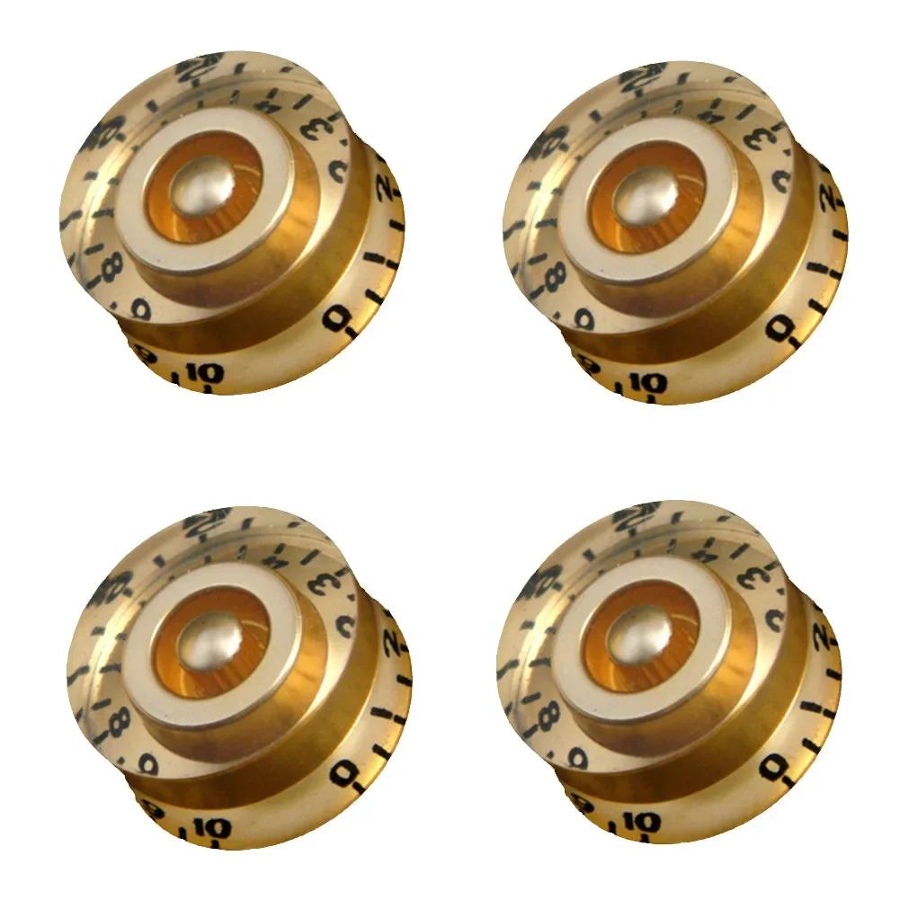 4pcs Electric Guitar Knob Cap Guitar Volume Tone Button Musical Instrument Classic Texture Supplies Parts Accessaries