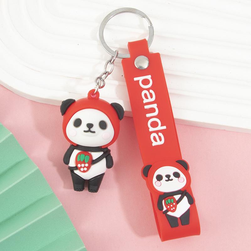 Sichuan Panda Bamboo Keychain Ornament: Cute Chengdu Zoo-Inspired Small Gift