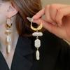 New  Irregular Imitation Pearl Tassel Earrings, Women's Personalized Creative Daily Hundred with Accessories Jewelry