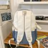 Contrast Color Waterproof Backpack Campus Style Large Capacity School Bag Computer Bag For Teenagers Students