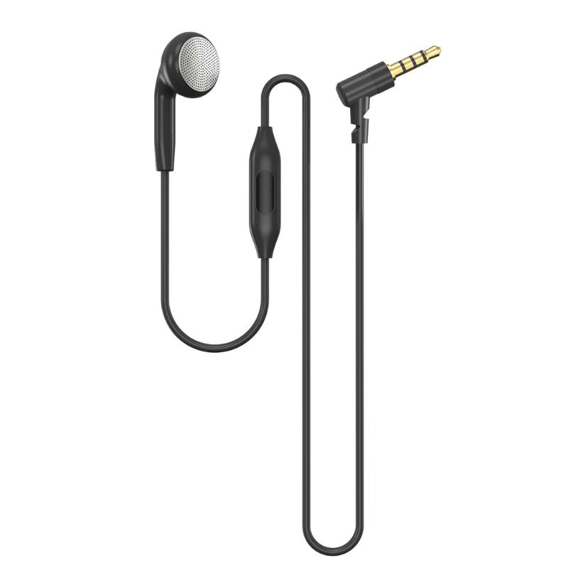 Earphone Single Side Earphone With Microphone for Smartphones Secure In Ear Design, Reinforced Cable, Wide Use