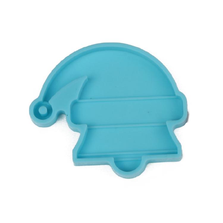 Christmas Keychain Silicone Mold with Hole Keyring Pendant Handmade Mold 1