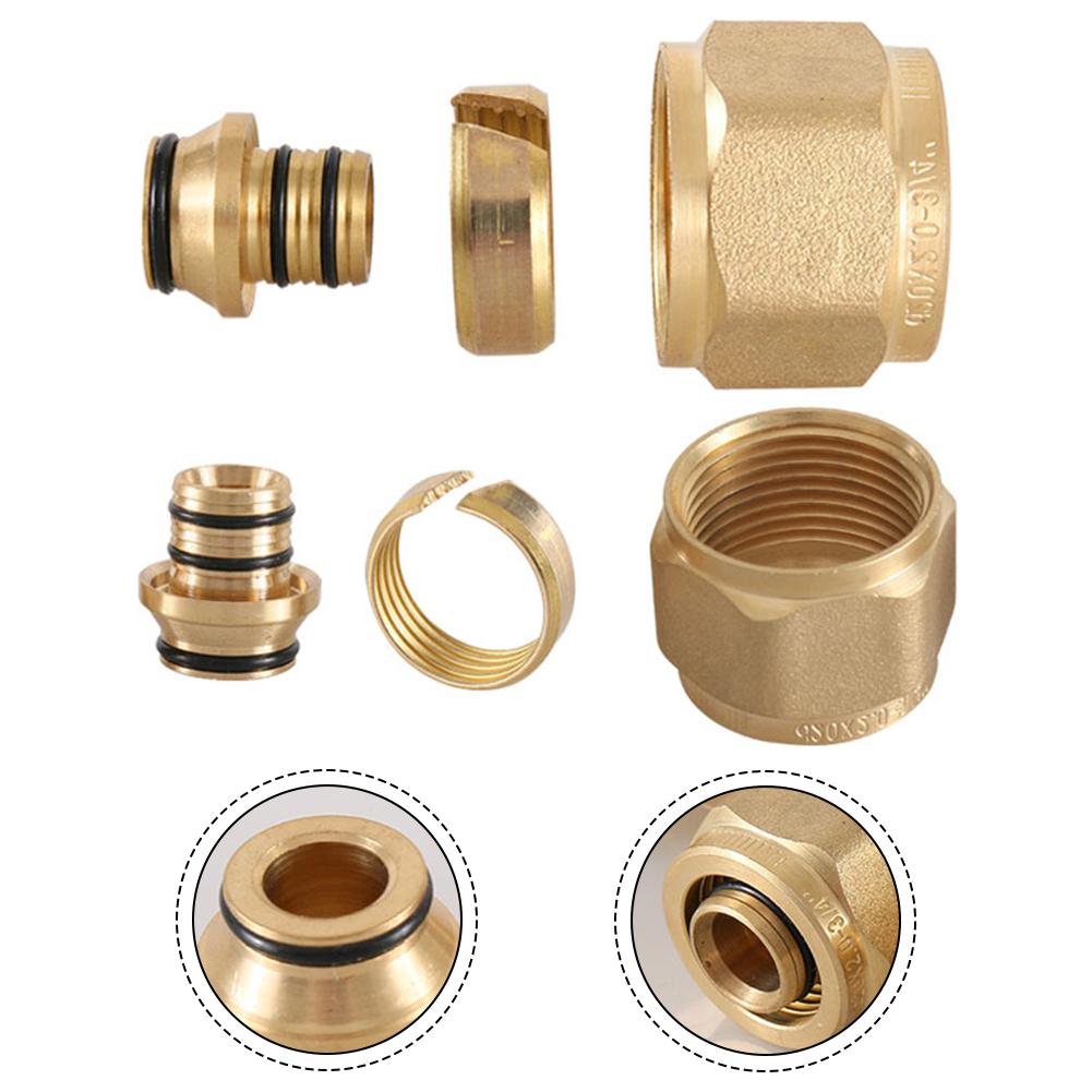 Easily Installed Brass Fittings for Efficient Underfloor For Heating Systems Compatible with Both 16 mm & 20 mm Pipe Sizes
