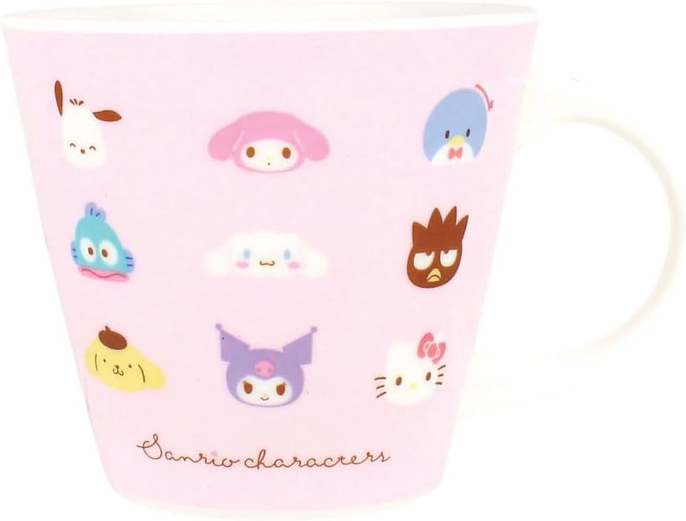 

Tees Factory Sanrio Hello Kitty, Kuromi, Pochacco, Pompompurin, My Melody, Hangyodon, Battz-Maru, Tuxedo Sam Sanrio Characters Mug Face Mix