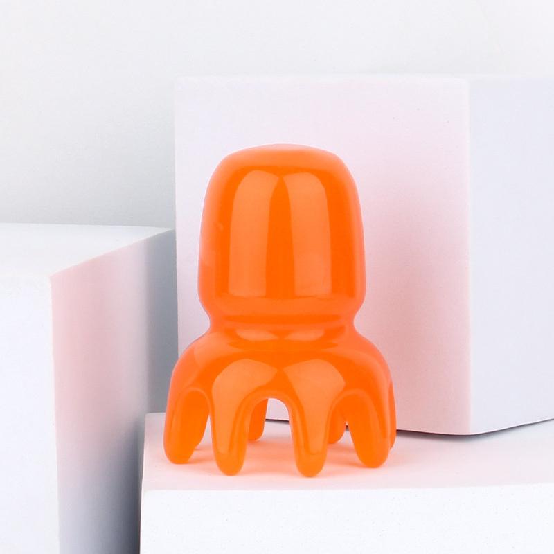Head Octopus Comb Resin Meridian Acupoint Scraping Scalp Stick For Face Body Massage Brush Acupuncture SPA Gua Sha Beauty Tools