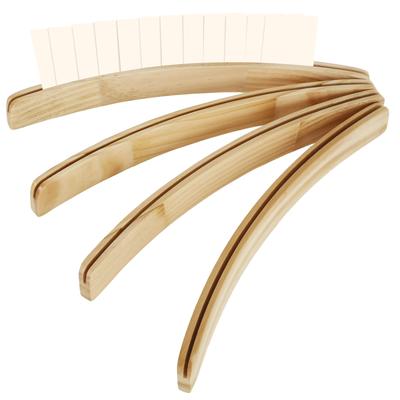 4PCS Curved Playing Card Rack Holder Space Saving Playing Card Organizer Holder Wood Playing Card Display Playing Card Holder