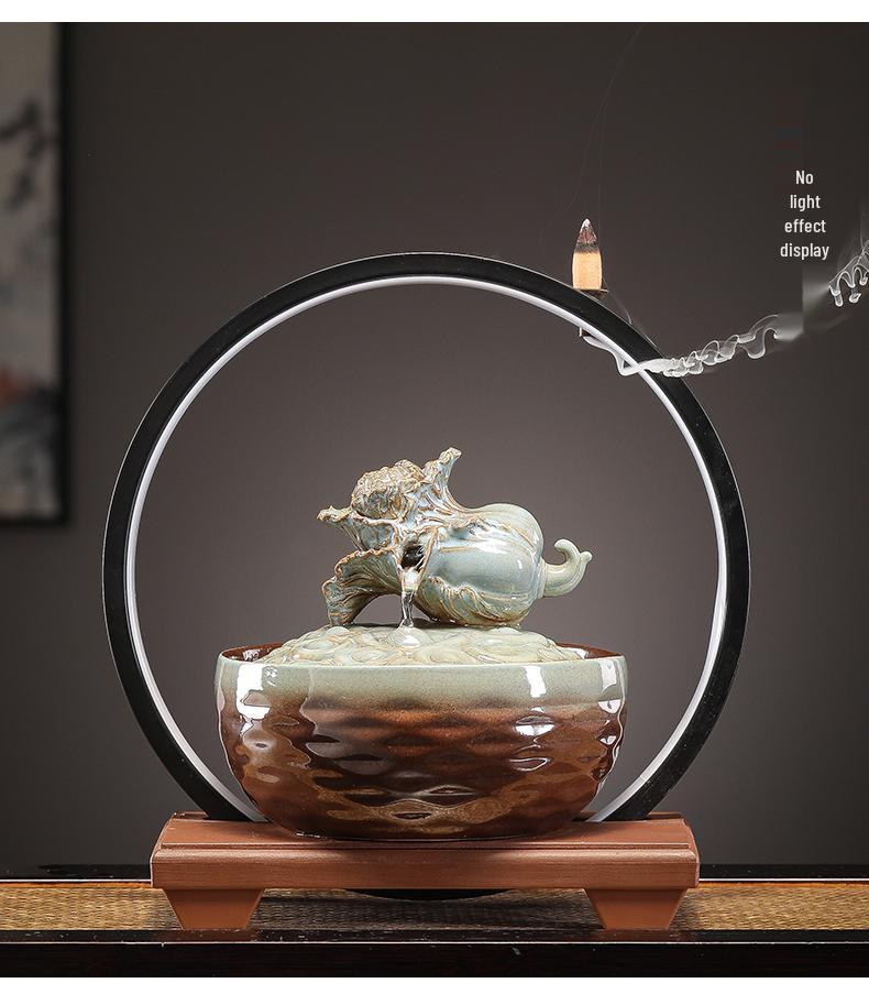 Kolo bohatství Feng Shui: Stolní vodní fontána s tekoucím míčem pro hojnost