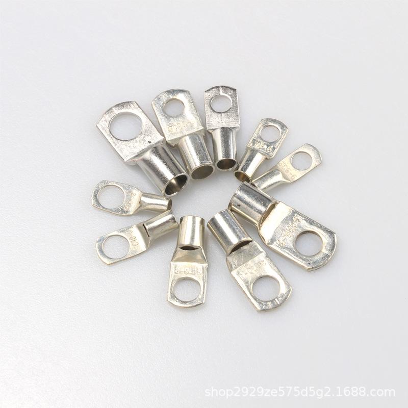 100Pcs/Box Tin-Plated SC Open Barrel Lugs Pure Copper Crimp Cable Terminals Kit