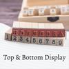 36 stuks kleine houten rubberen stempels met alfabetletters