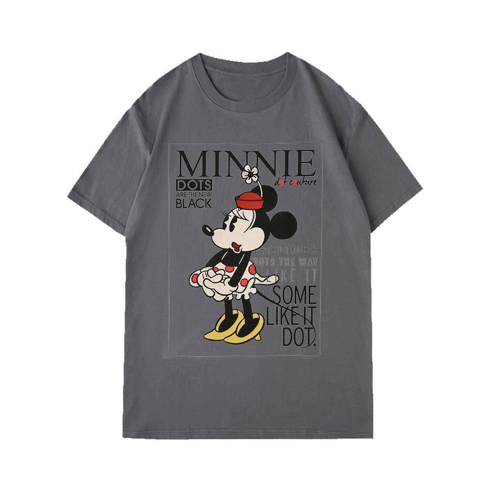 

Disney Minnie Short Sleeve T Shirt White Tops Minnie Day Tees Some Likeit Dot Printed Men s T Shirt Summer Couples Clothing S