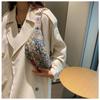 Retro bavlněná crossbody taška pro ženy Street Style ledvinka Hrudní ramenní taška