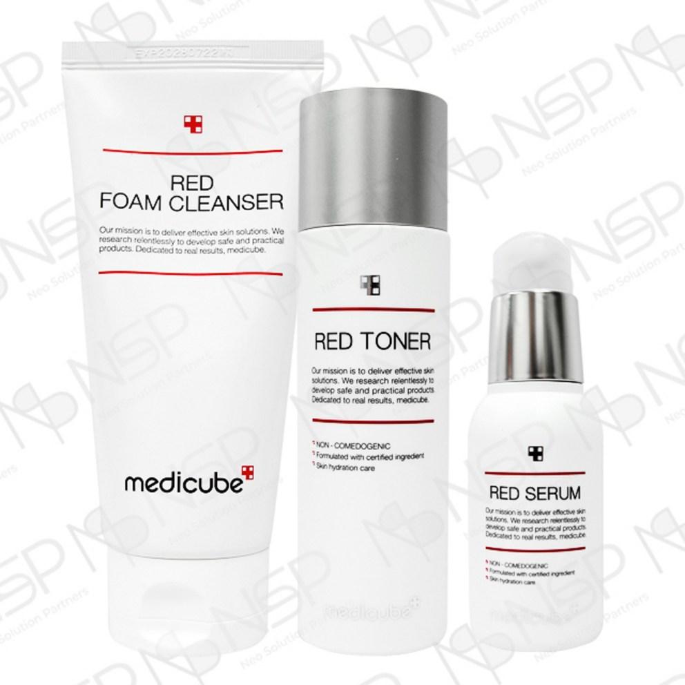 [medicube] Red Line Starter Set (Toner 100ml, Serum 30ml, Foam Cleanser 120ml)