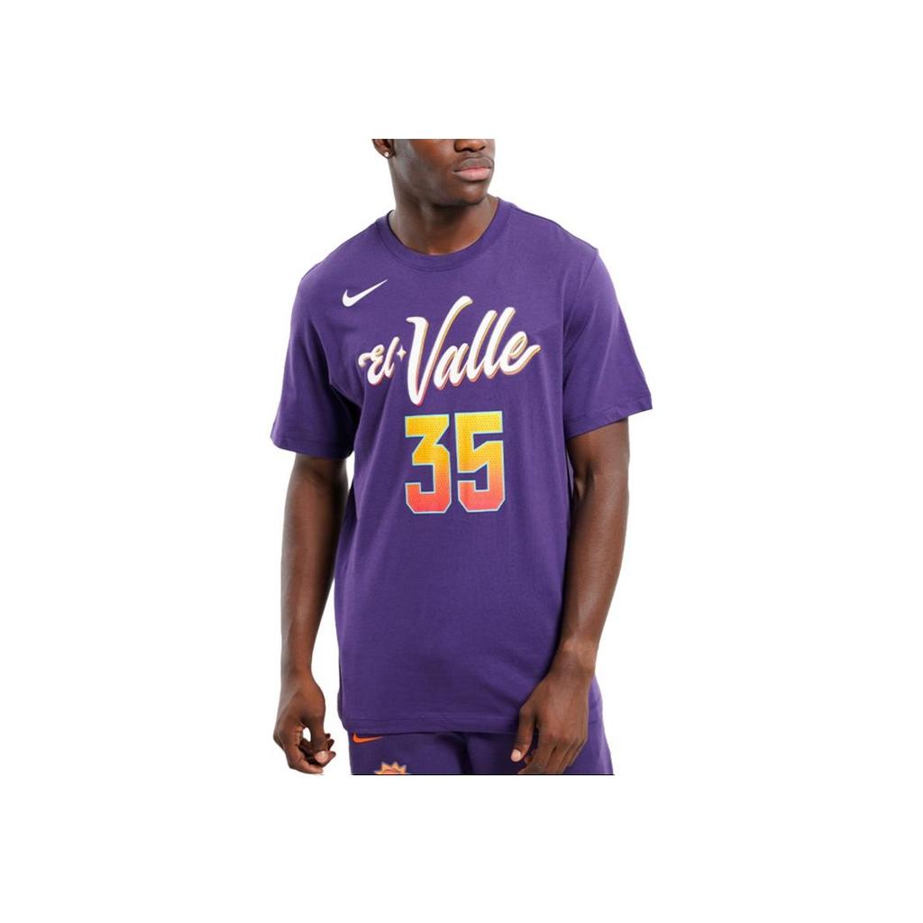 Nike Crew Neck Pullover Printed Letter Short Sleeve Basketball Jersey Kevin Durant 35 Phoenix Suns Men Jersey Dark-Blue FN1233-535