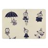 Moomin Washable Dust Mite Odor Stylish Flannel Washable All Nordic 150x100cm Rug, Rug, Non-Slip, Resistant, Antibacterial, Resistant, Fluffy, Rug,